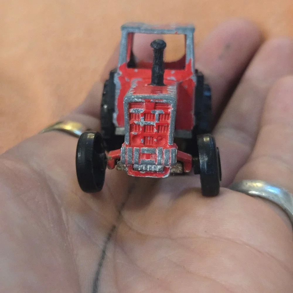 VTG Majorette Tracteur No 208 Red Diecast Farm Tractor Toy Made In France Small